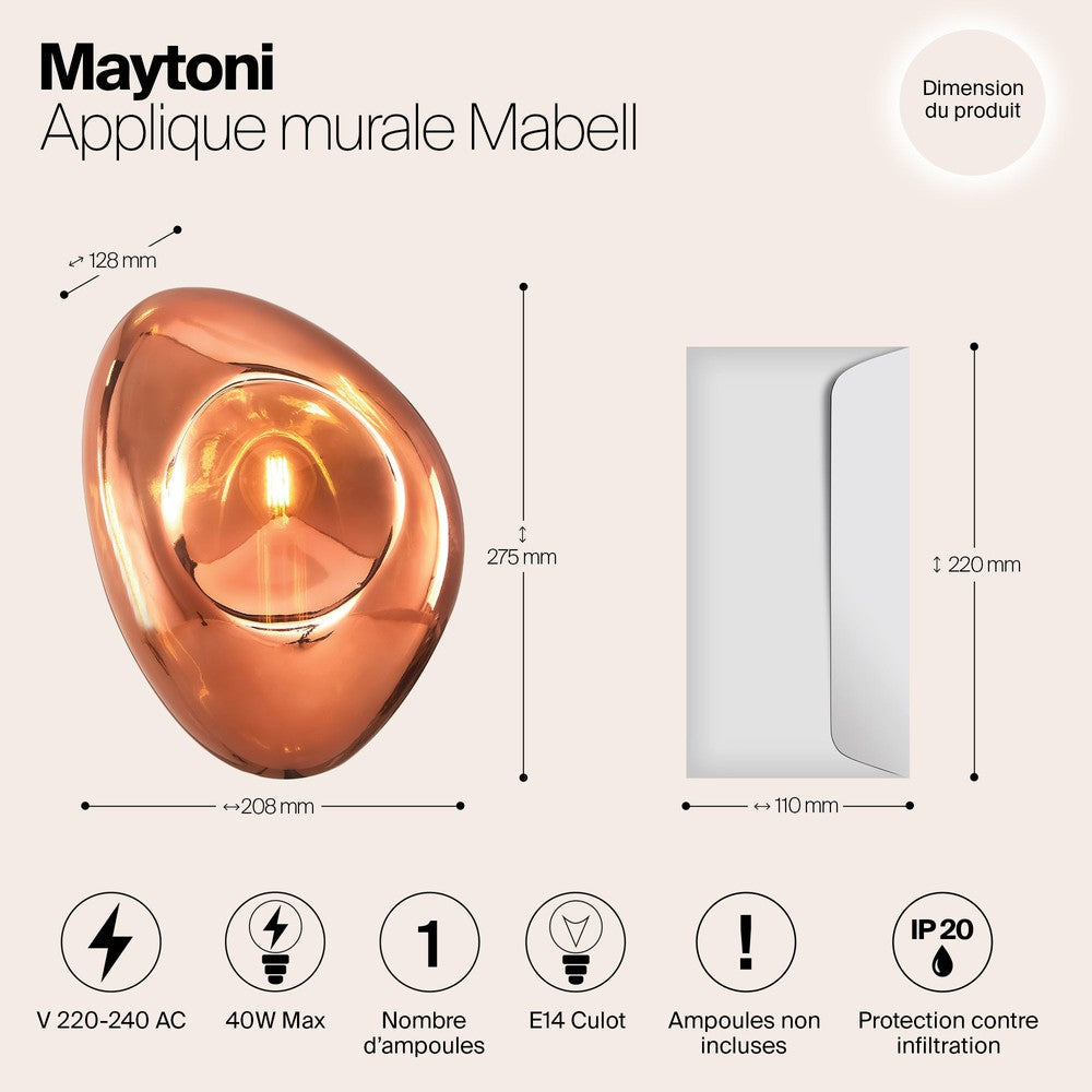 Mabell Wall Lamp In Copper-Maytoni-South Charlotte Fine Lighting