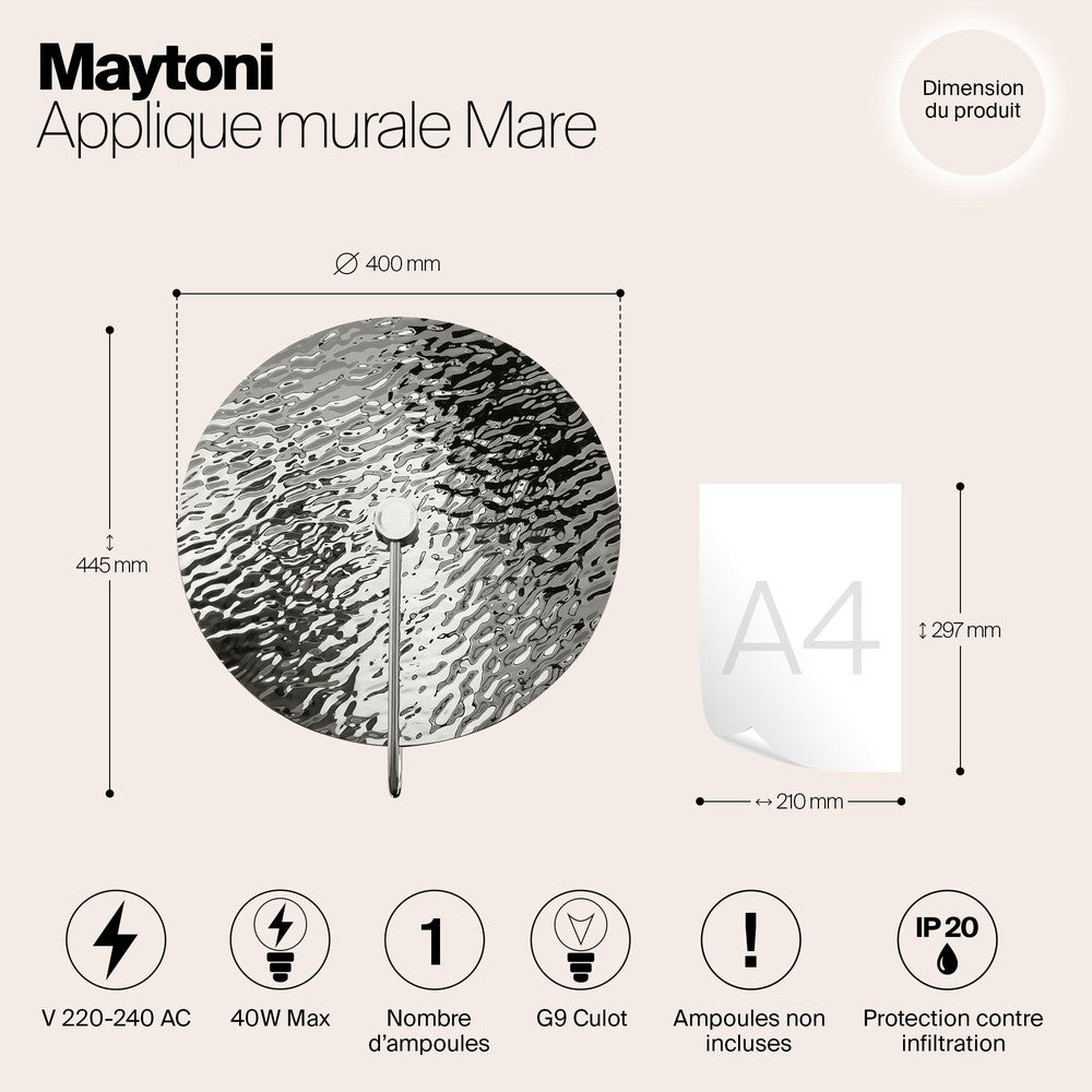 Mare Wall Lamp With Chrome Styling-Maytoni-South Charlotte Fine Lighting