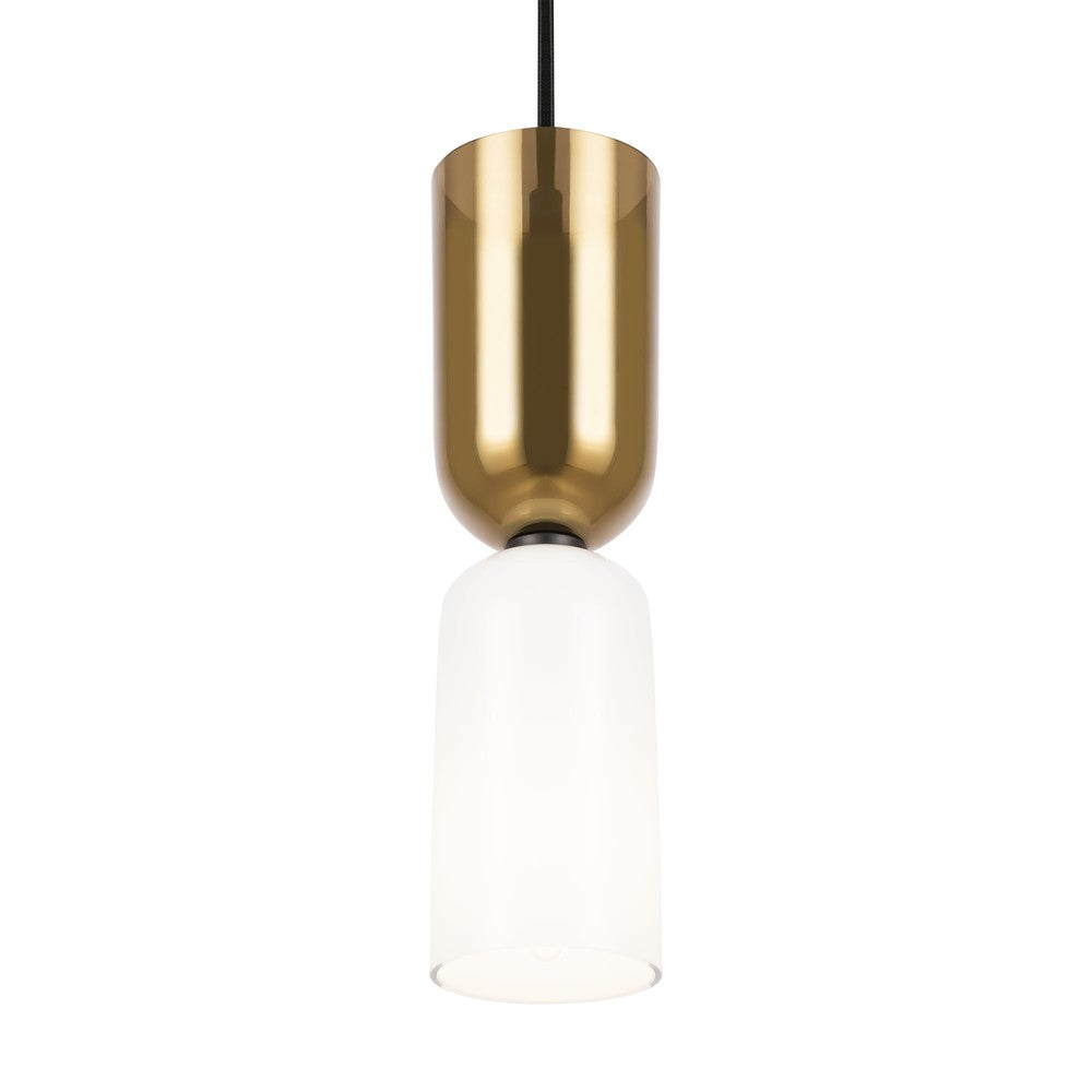 Memory Pendant Lamp With White And Gold Coloured Lampshade-Maytoni-South Charlotte Fine Lighting