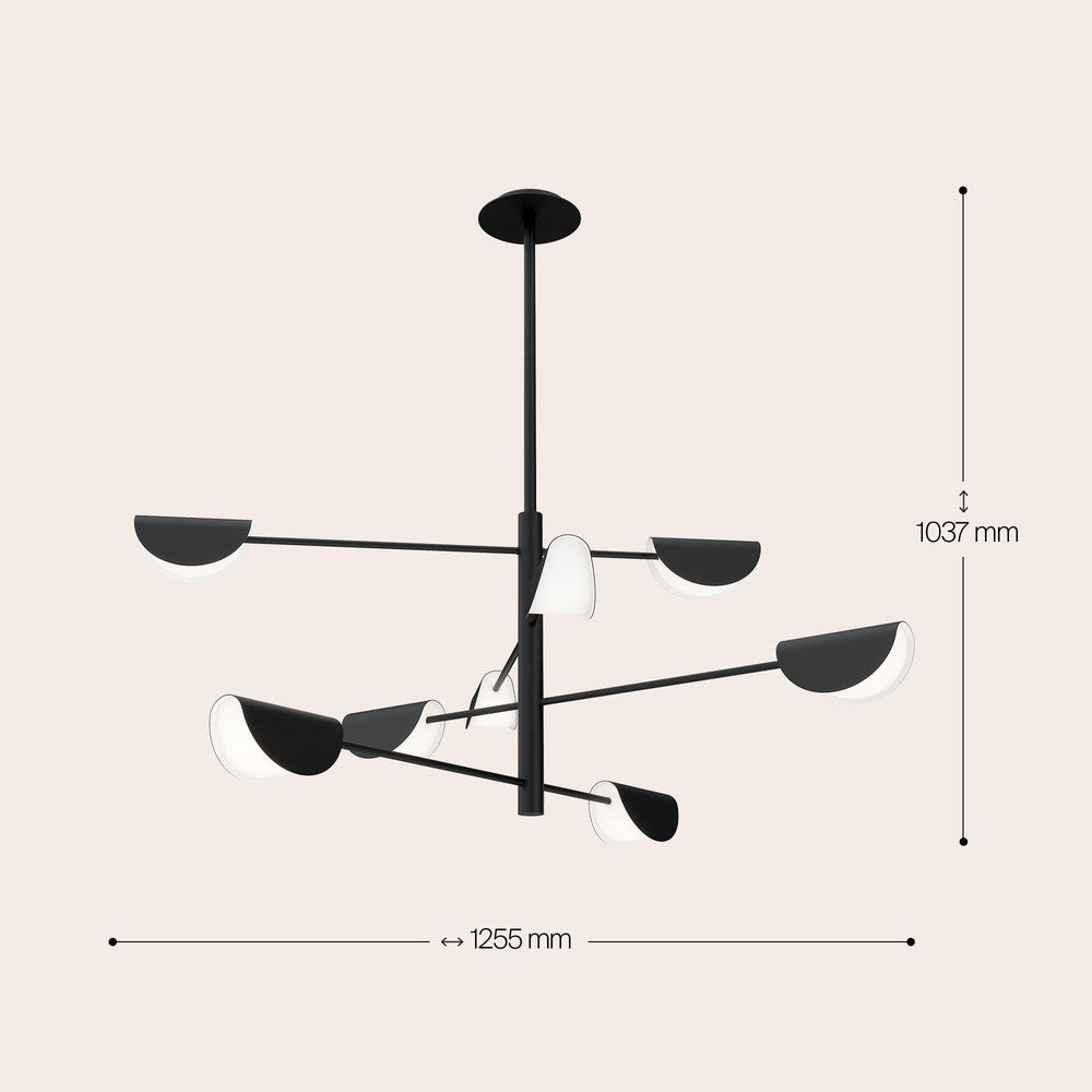 Mollis Chandelier In Black-Maytoni-South Charlotte Fine Lighting
