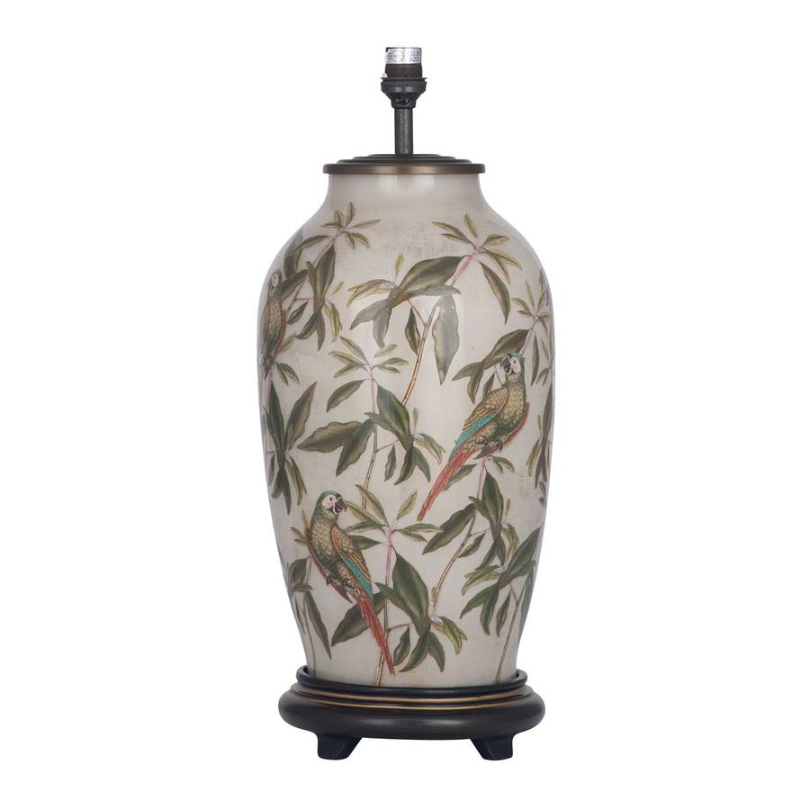 Parrot Tall Glass Table Lamp by Jenny Worrall