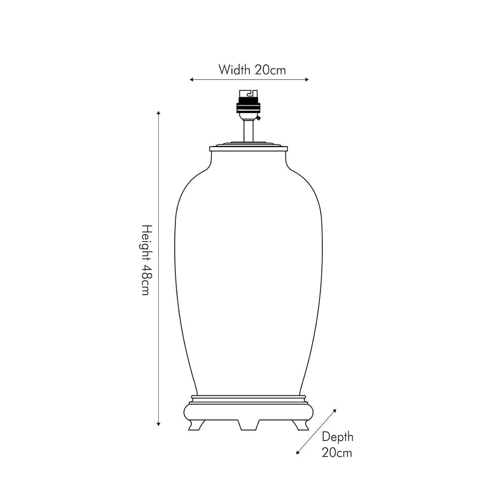 Parrot table lamp sizes