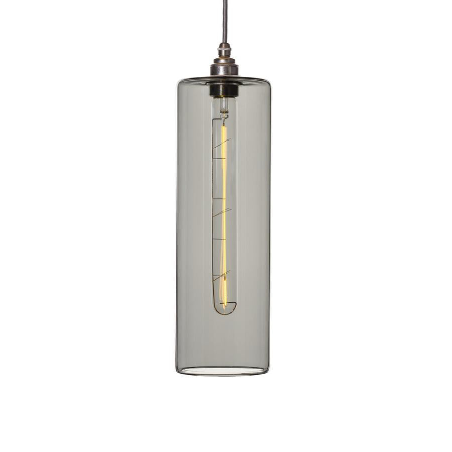 Leverint's Piccadilly hand-blown pendant light with transparent black glass