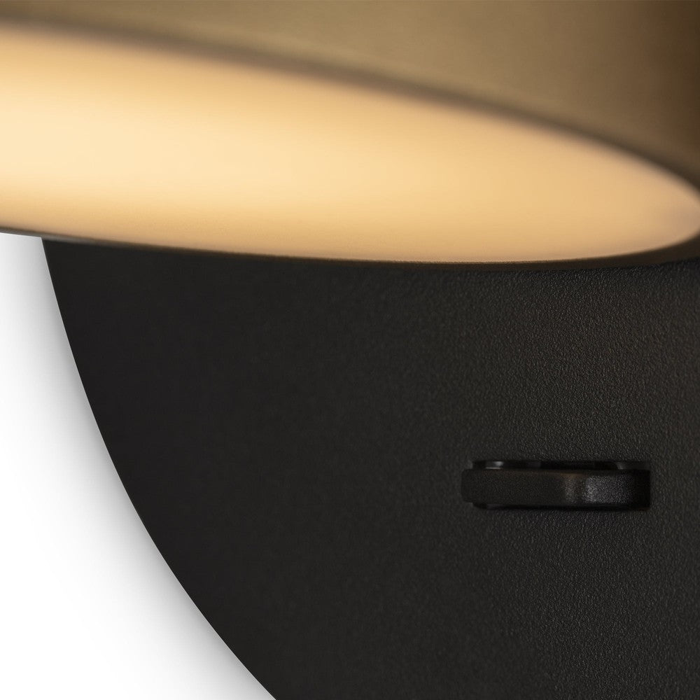 Pixel Wall Lamp In Black With Brass Lampshade-Maytoni-South Charlotte Fine Lighting
