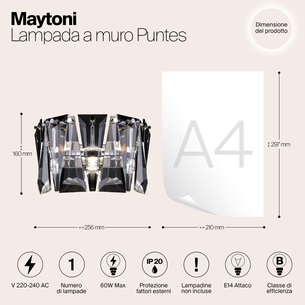 Puntes Wall Lamp With Chrome Styling-Maytoni-South Charlotte Fine Lighting