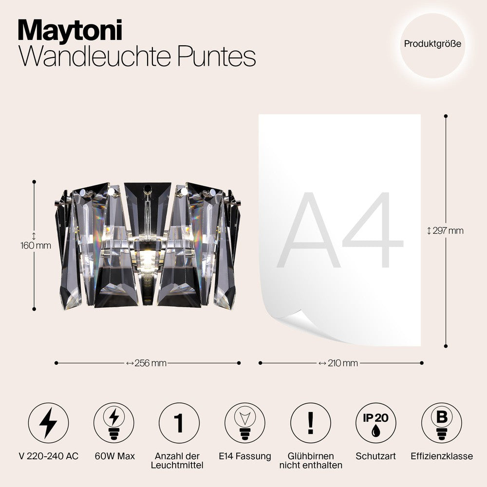 Puntes Wall Lamp With Chrome Styling-Maytoni-South Charlotte Fine Lighting