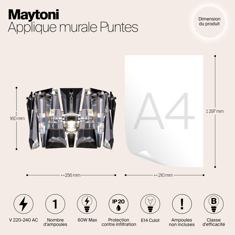 Puntes Wall Lamp With Chrome Styling-Maytoni-South Charlotte Fine Lighting