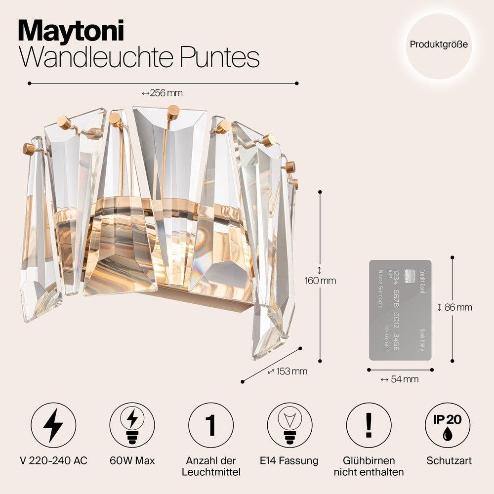 Puntes Wall Lamp With Gold Styling-Maytoni-South Charlotte Fine Lighting