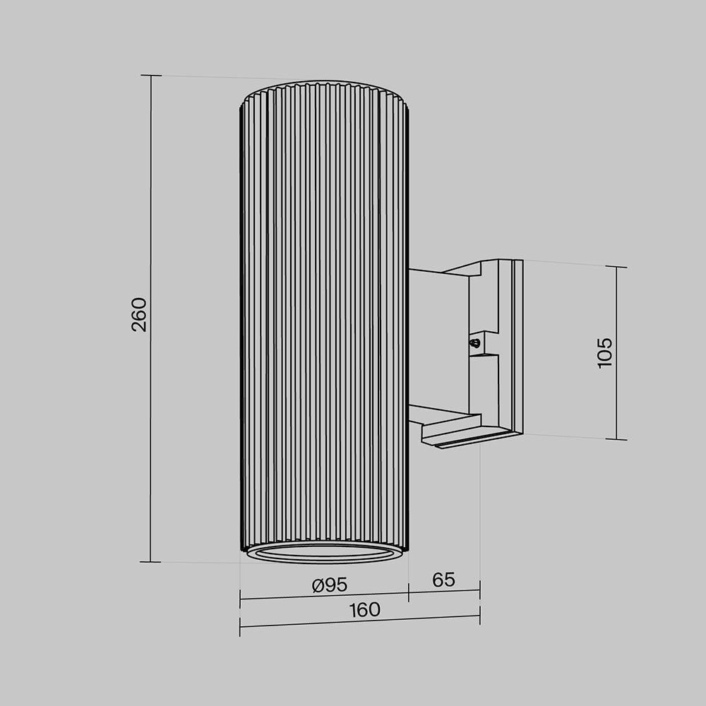 Rando Wall Lamp Black Two Way-Maytoni-South Charlotte Fine Lighting