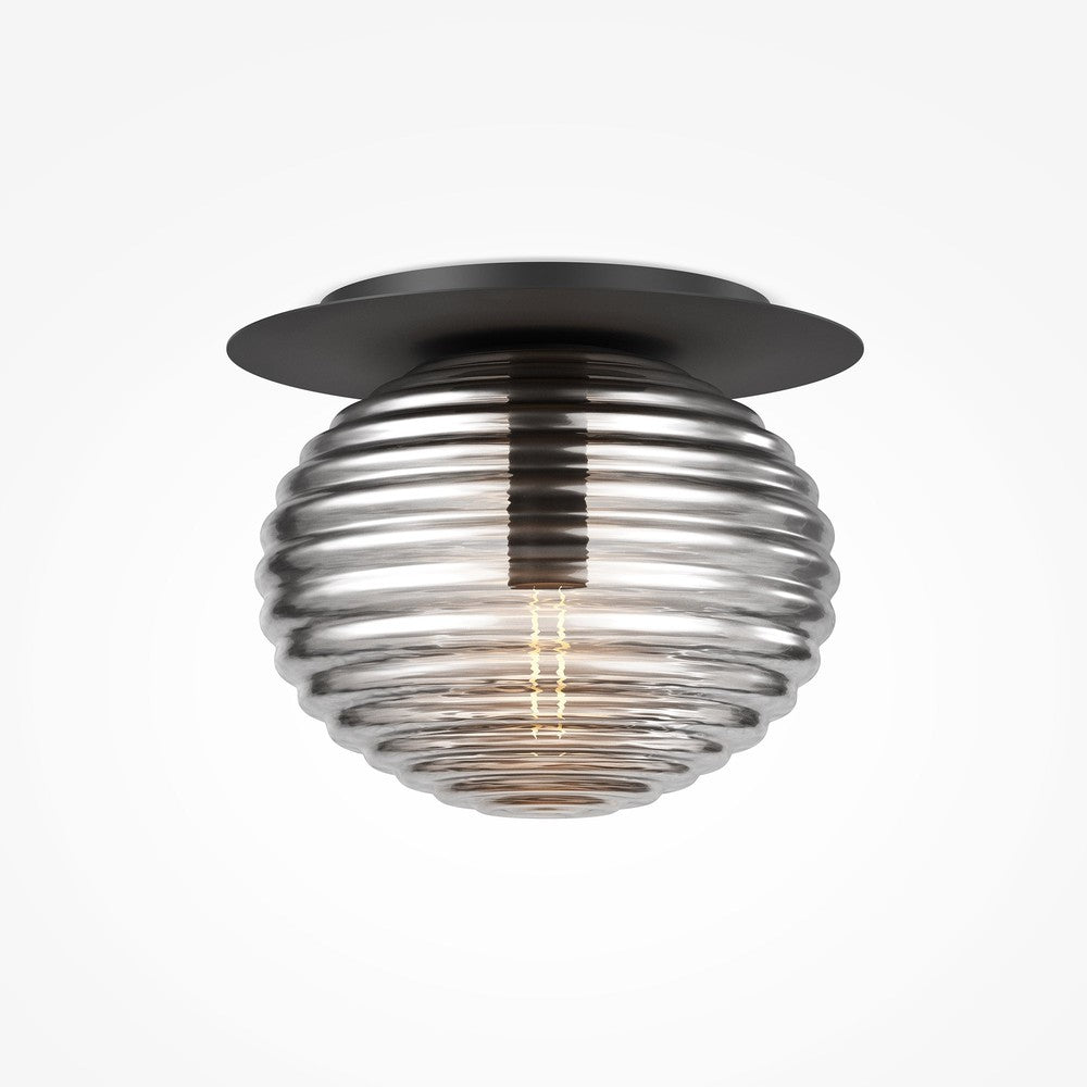 Reels Single Ceiling Lamp In Black-Maytoni-South Charlotte Fine Lighting