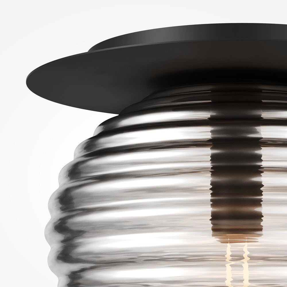 Reels Single Ceiling Lamp In Black-Maytoni-South Charlotte Fine Lighting