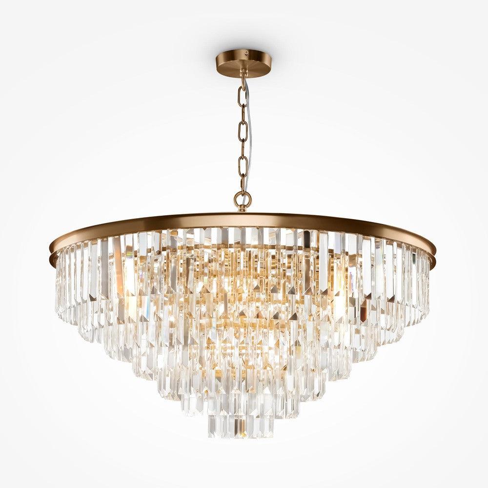 Revero Chandelier With Brass Styling - Large-Maytoni-South Charlotte Fine Lighting