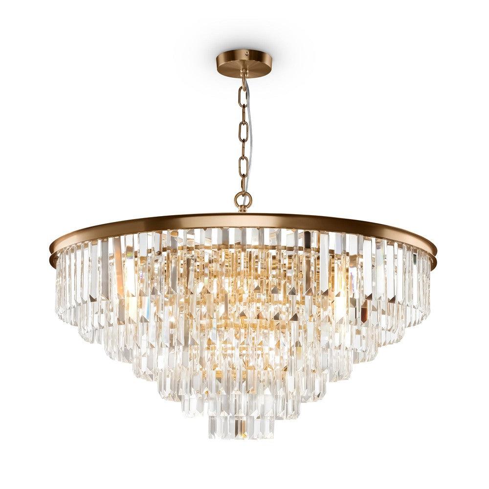 Revero Chandelier With Brass Styling - Large-Maytoni-South Charlotte Fine Lighting