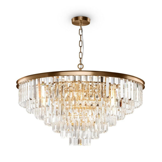 Revero Chandelier With Brass Styling - Large-Maytoni-South Charlotte Fine Lighting
