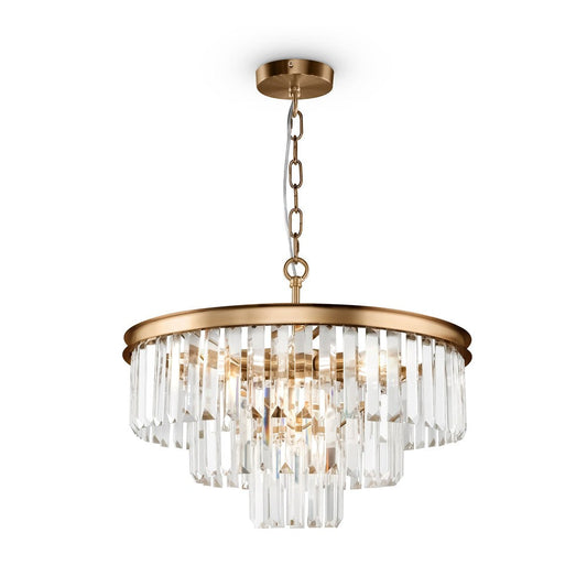 Revero Chandelier With Brass Styling - Medium-Maytoni-South Charlotte Fine Lighting
