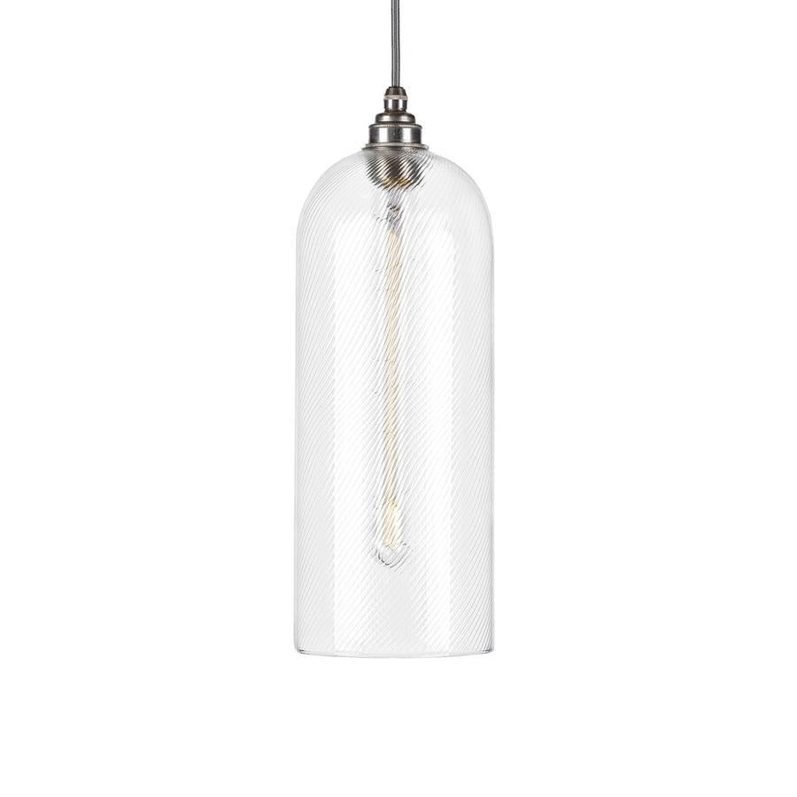 Richmond designer pendant lighting with fine ribbed glass and sold by South Charlotte Fine Lighting