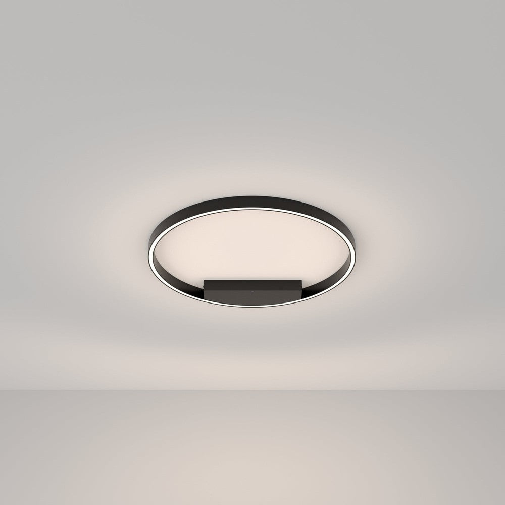 Rim Ceiling Lamp In Black - Cool Tones (Large)-Maytoni-South Charlotte Fine Lighting