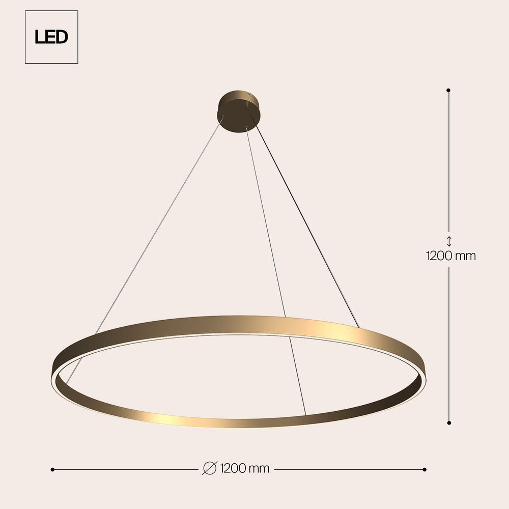 Rim Pendant Lamp A With Brass Styling-Maytoni-South Charlotte Fine Lighting