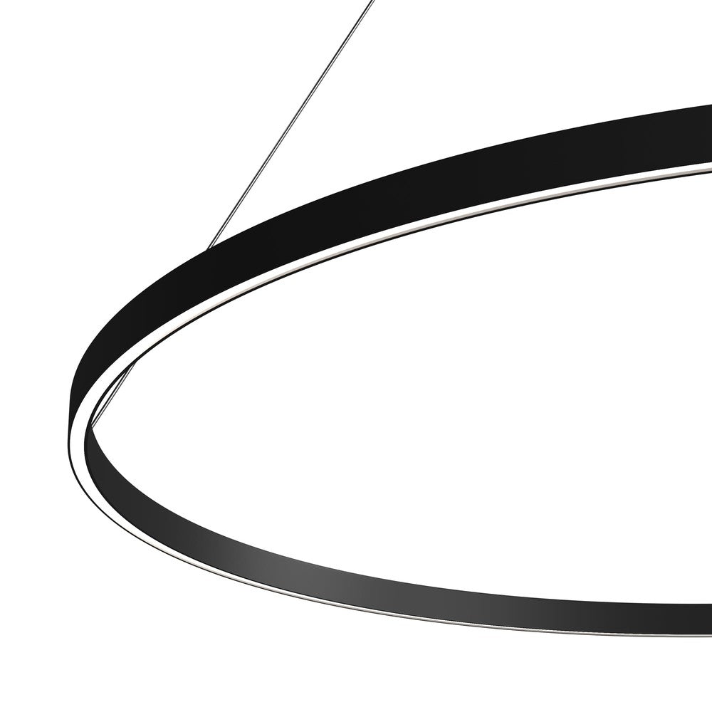 Rim Pendant Lamp In Black - Large-Maytoni-South Charlotte Fine Lighting