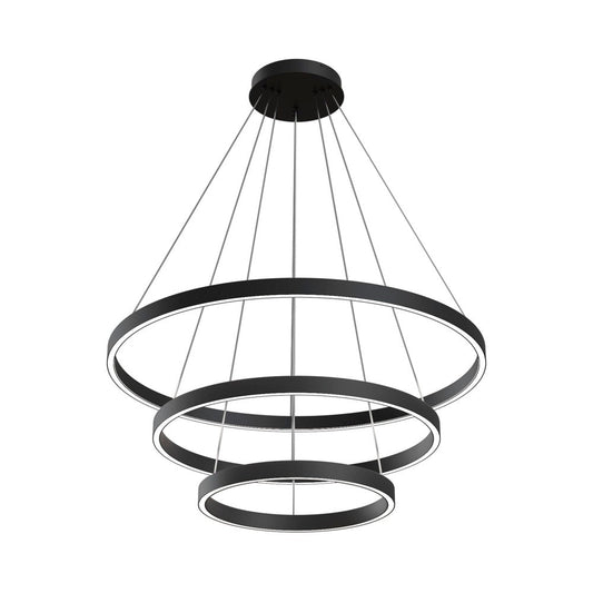 Rim Three Way Pendant Lamp In Black - Cool Tones-Maytoni-South Charlotte Fine Lighting