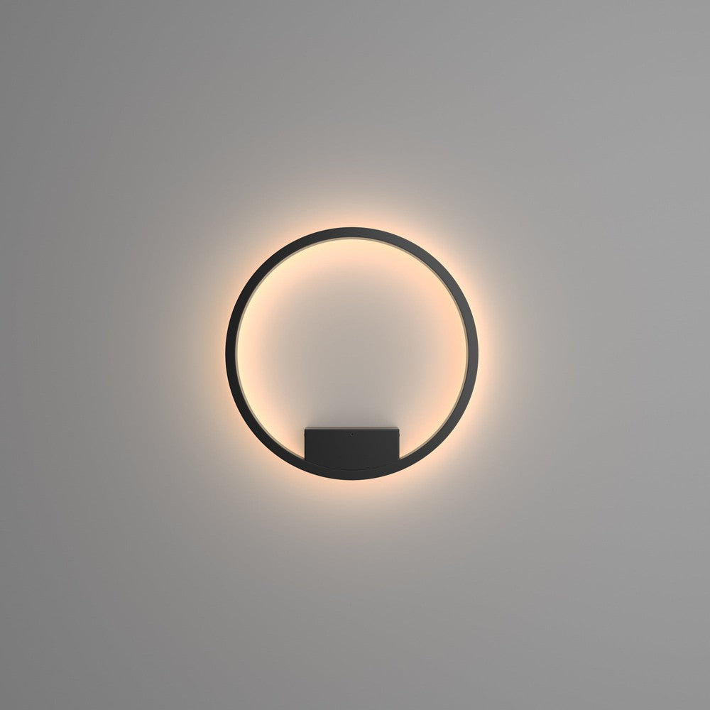 Rim Wall Lamp In Black - Warm Tones (Small)-Maytoni-South Charlotte Fine Lighting