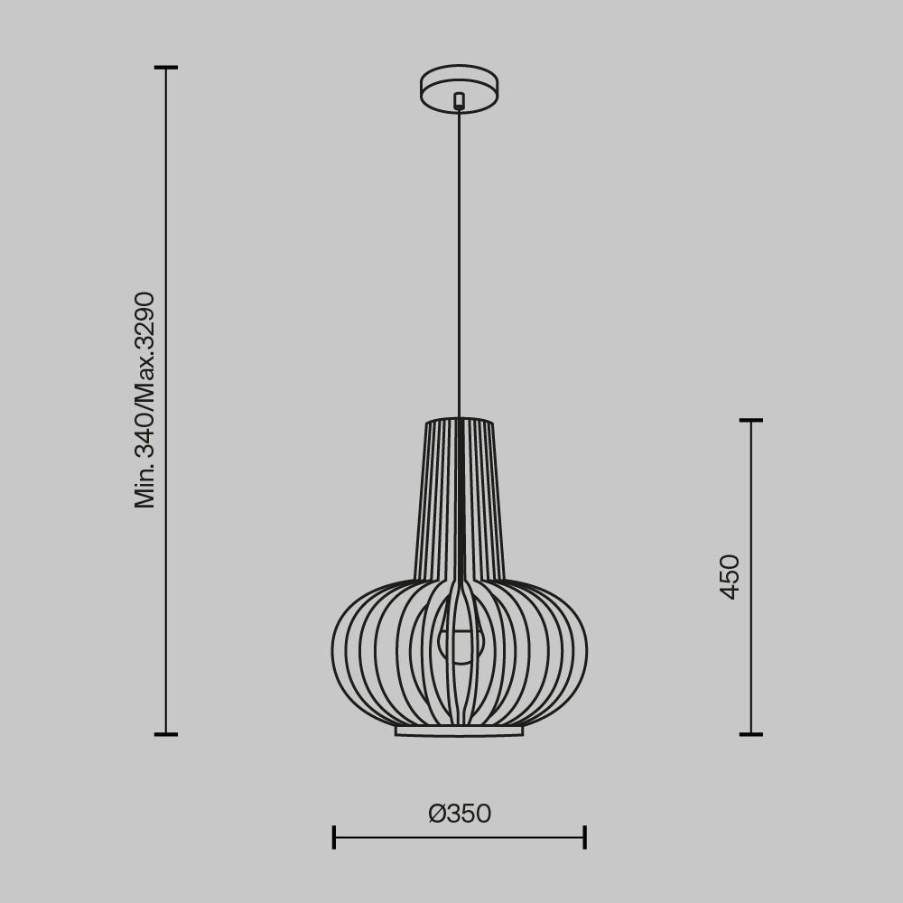 Roots Pendant Lamp In Black-Maytoni-South Charlotte Fine Lighting