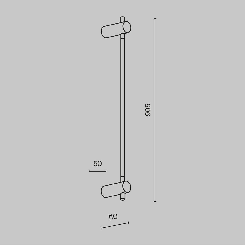 Rotta Wall Lamp In Black - Large-Maytoni-South Charlotte Fine Lighting