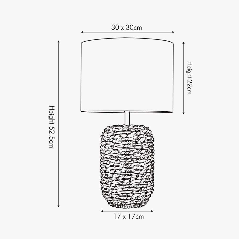 Sizes for Acer rustic table lamp