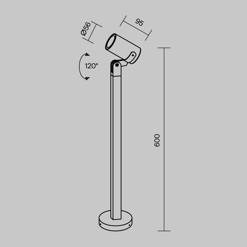 Scope Lamp Post Spotlight-Maytoni-South Charlotte Fine Lighting