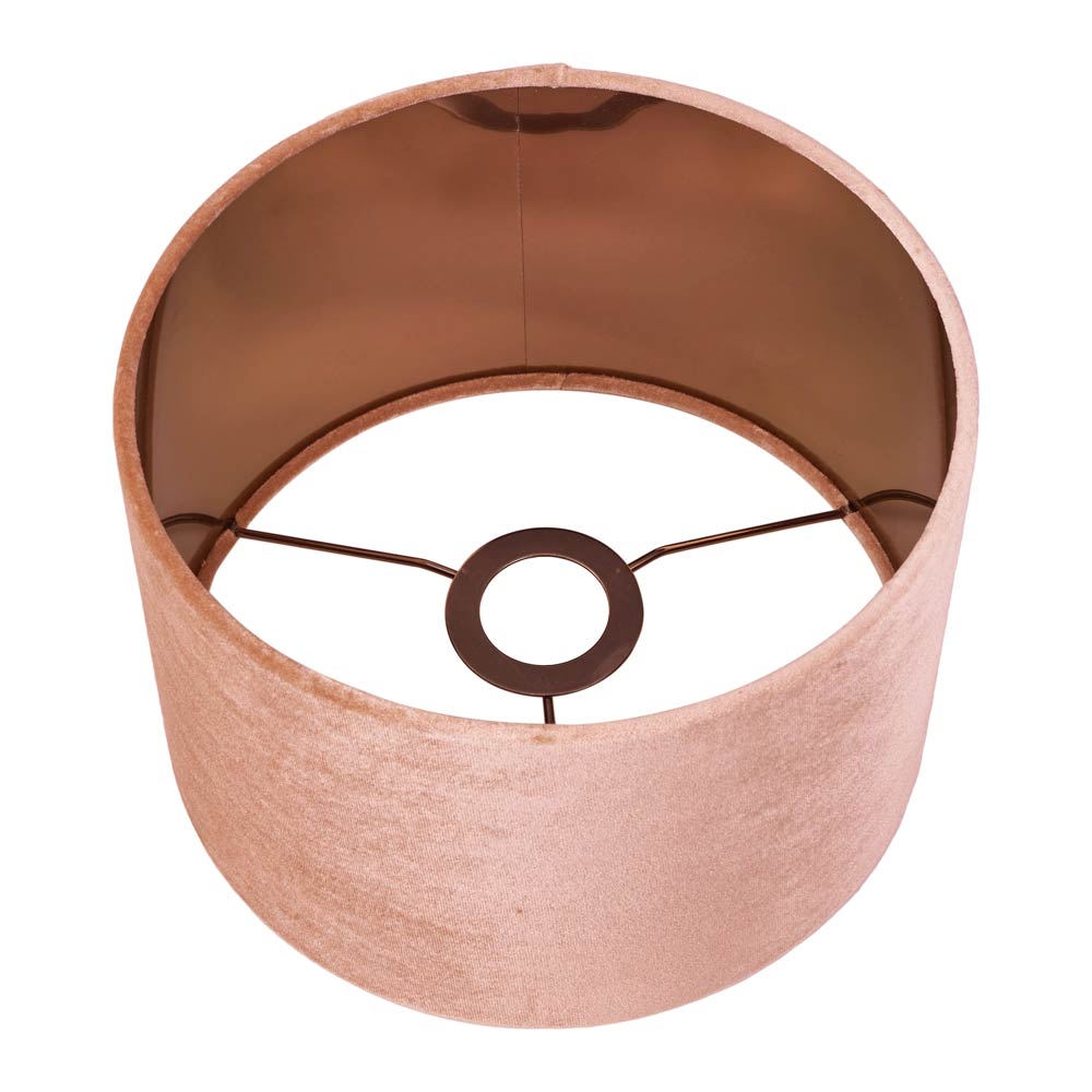 Apricot velvet lamp shade sold by South Charlotte Fine Lighting
