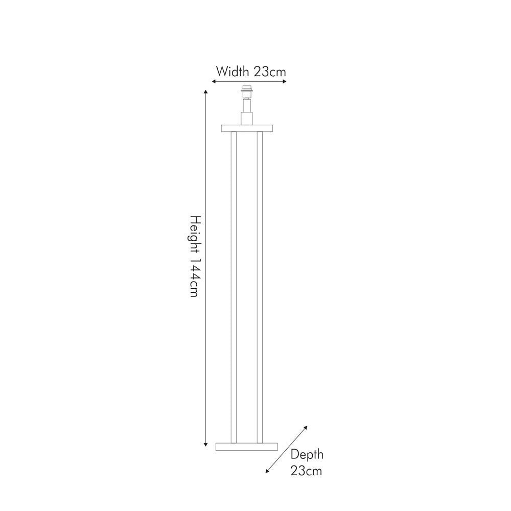 Sizes for the Langston floor lamp black