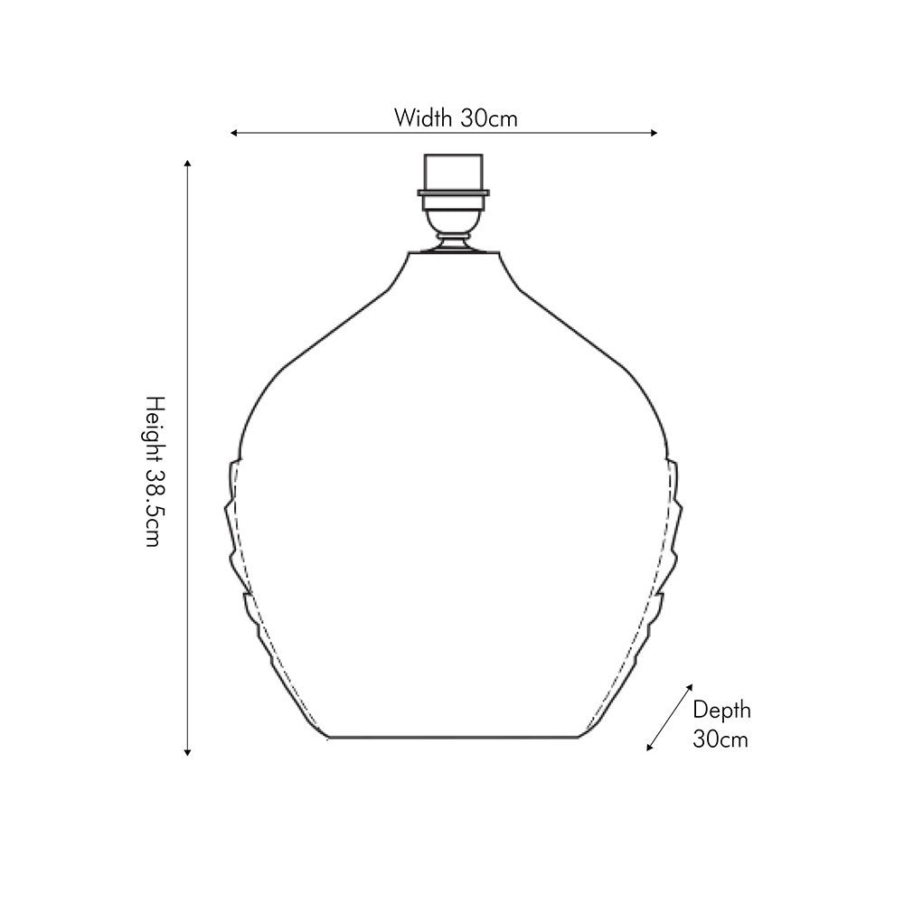 Sizes for the Willow terracotta table lamp