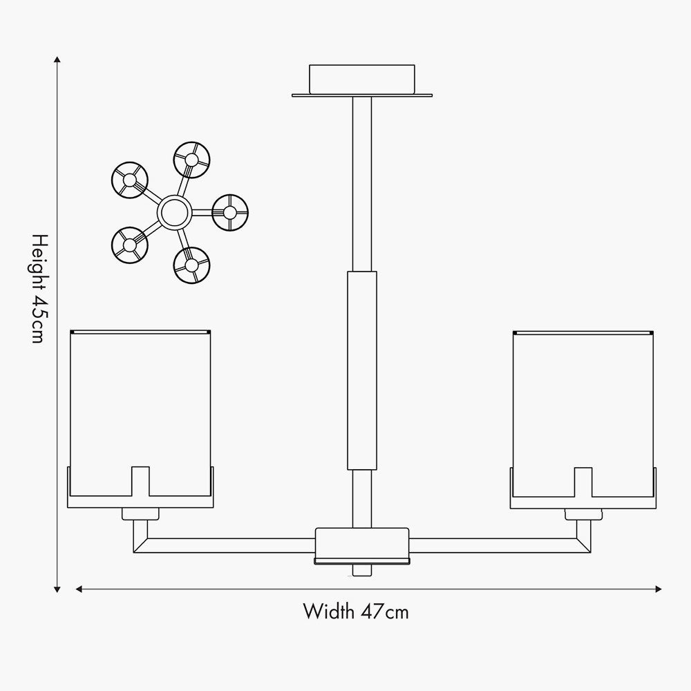 Sizes for brushed nickel pendant lights sold by South Charlotte Fine Lighting