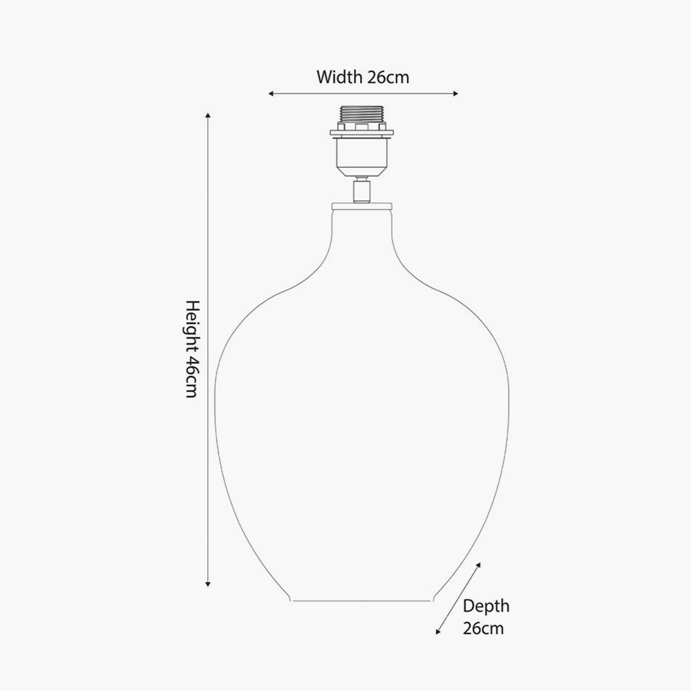 Sizes for bubble glass table lamp