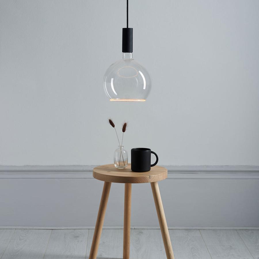 SPIN PENDANT LIGHT IN BLACK-Well Lit-South Charlotte Fine Lighting