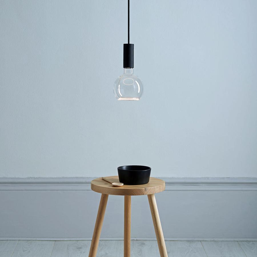 SPIN PENDANT LIGHT IN BLACK-Well Lit-South Charlotte Fine Lighting