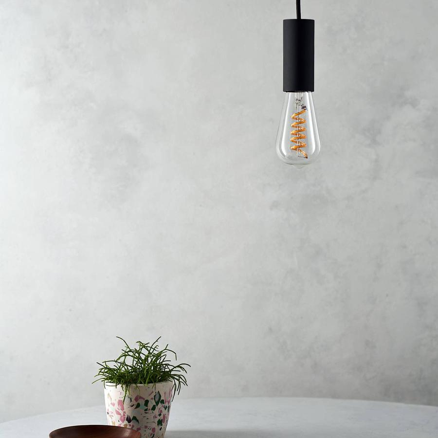 SPIN PENDANT LIGHT IN BLACK-Well Lit-South Charlotte Fine Lighting