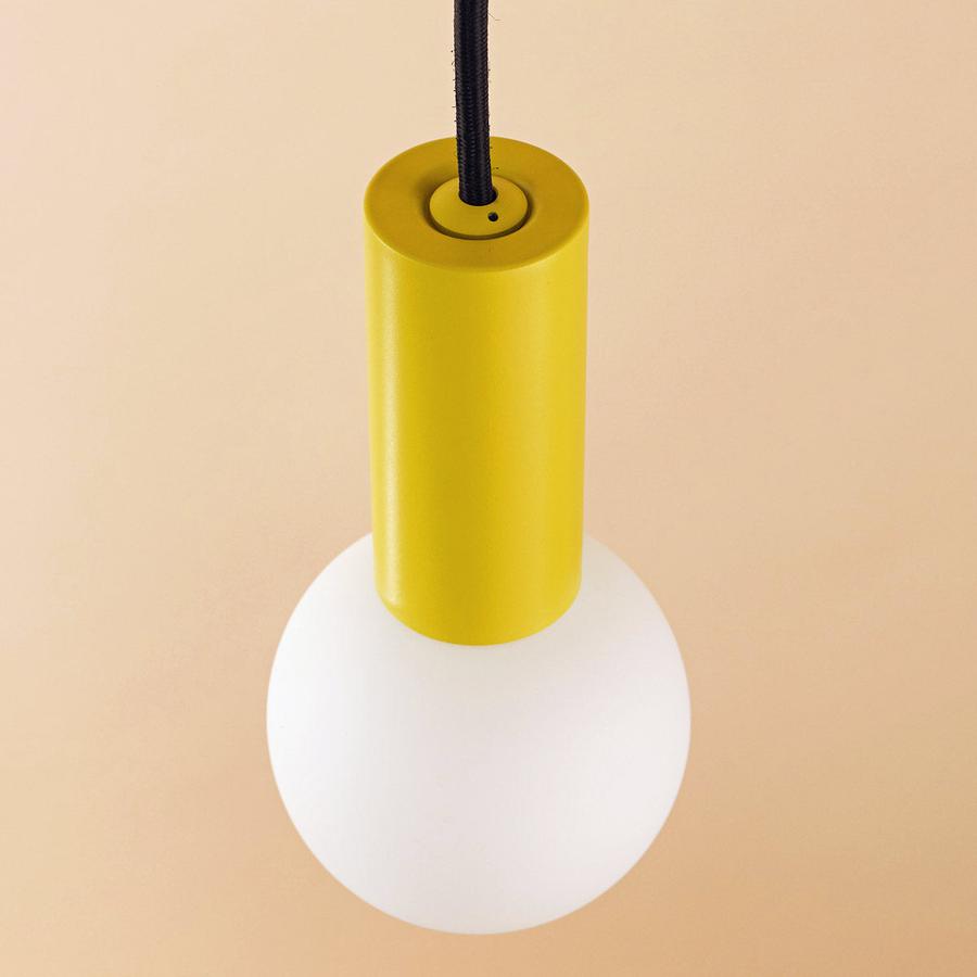 SPIN PENDANT LIGHT IN MERRILY CELERY YELLOW-Well Lit-South Charlotte Fine Lighting