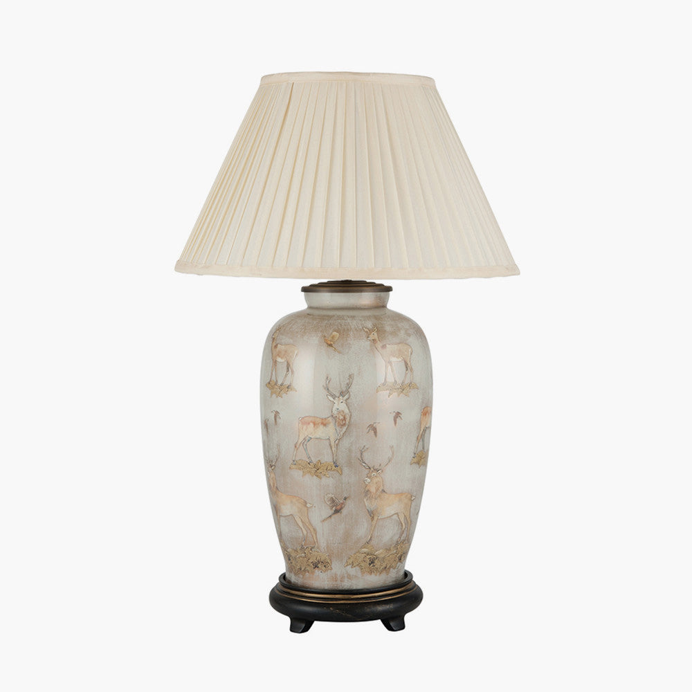 Stag table lamp with optional empire lampshade