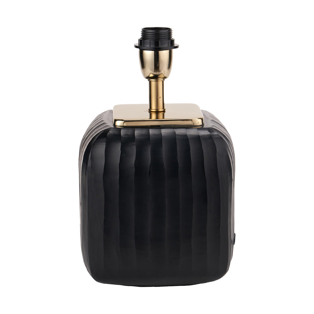 Black table lamp front view