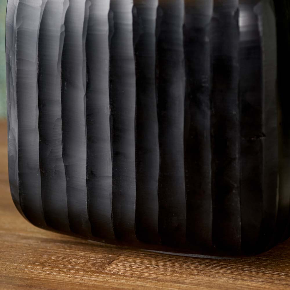 Black table lamp side view