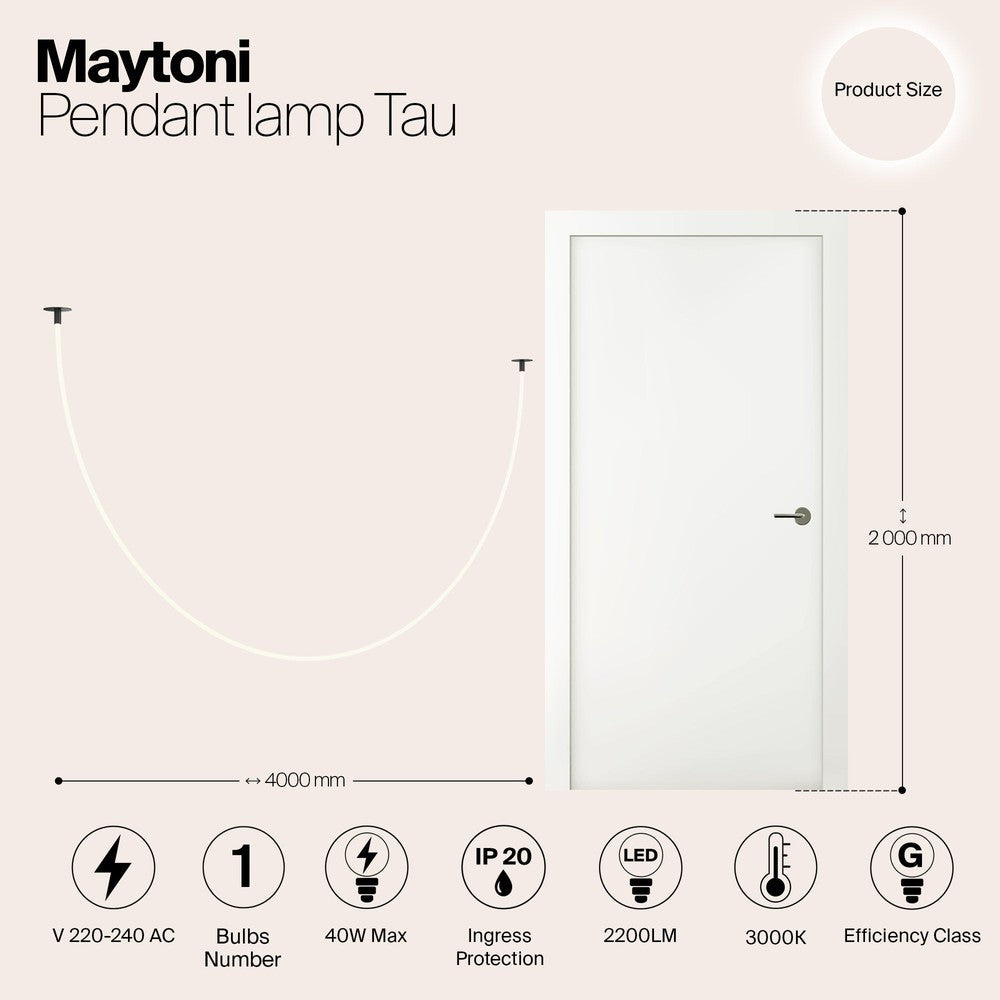 Tau Pendant Lamp In Black-Maytoni-South Charlotte Fine Lighting