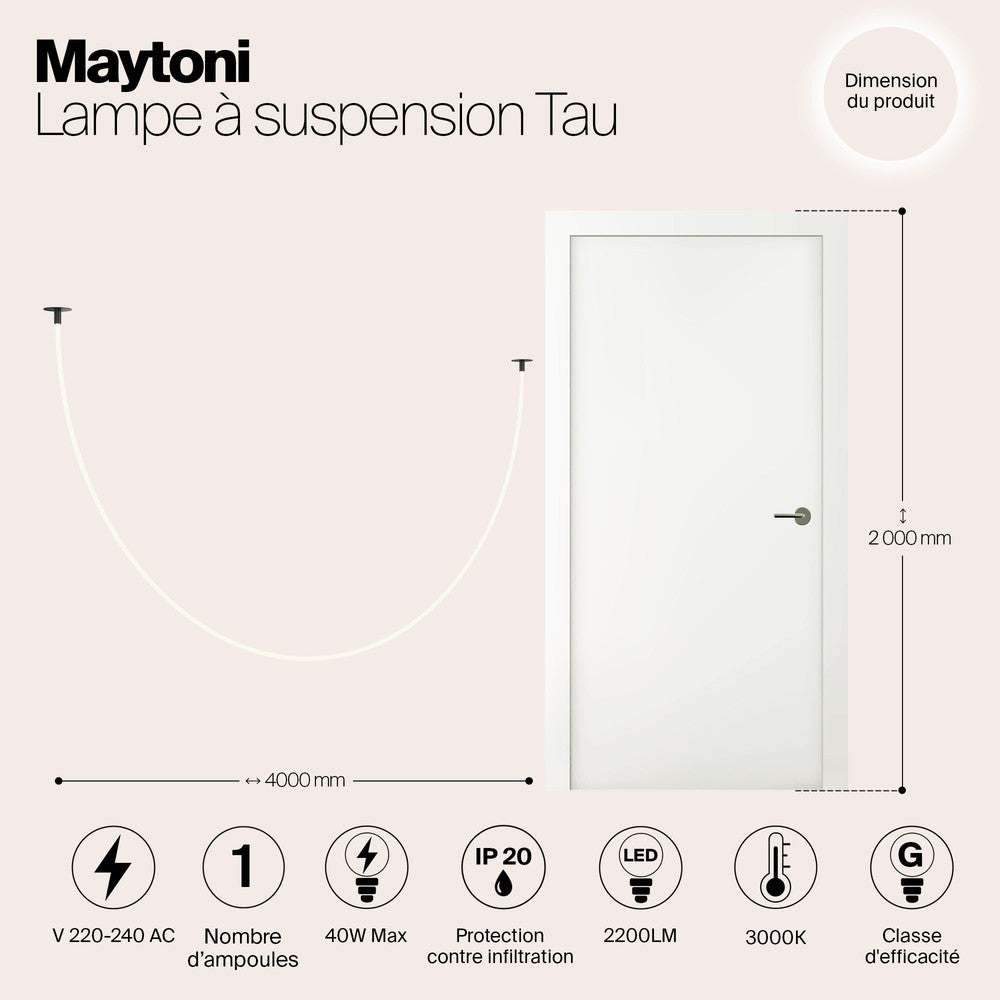 Tau Pendant Lamp In Black-Maytoni-South Charlotte Fine Lighting