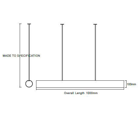 Temple Rod Pendant light sizes