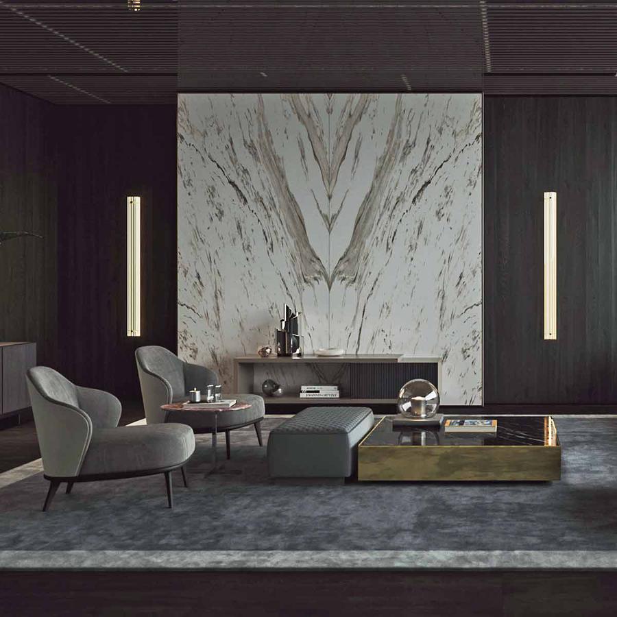Temple Pillar Lights with minimalist design are installed here in a living room