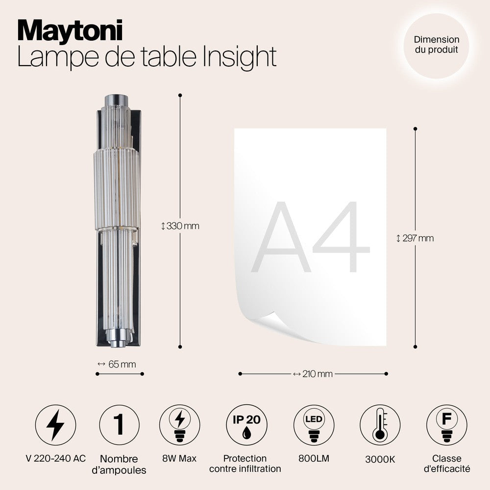 Verticale Wall Lamp With Chrome Styling-Maytoni-South Charlotte Fine Lighting