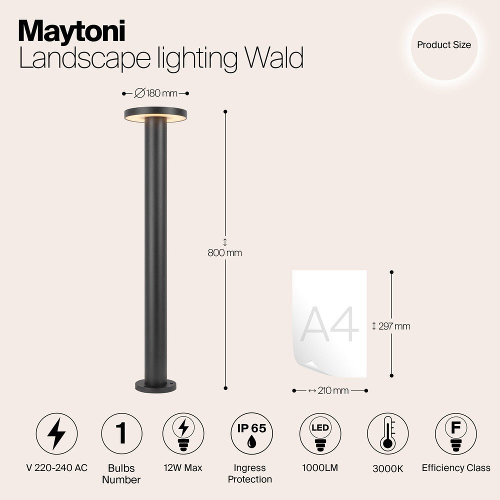 Wald Lamp Pole High-Maytoni-South Charlotte Fine Lighting