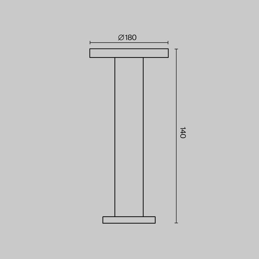 Wald Lamp Pole Low-Maytoni-South Charlotte Fine Lighting