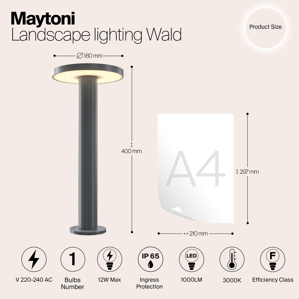 Wald Lamp Pole Low-Maytoni-South Charlotte Fine Lighting