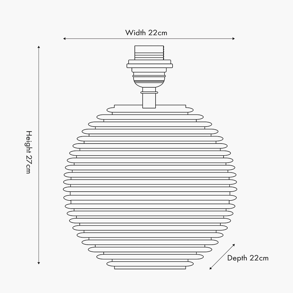 Sizes for Pembury wooden table lamp